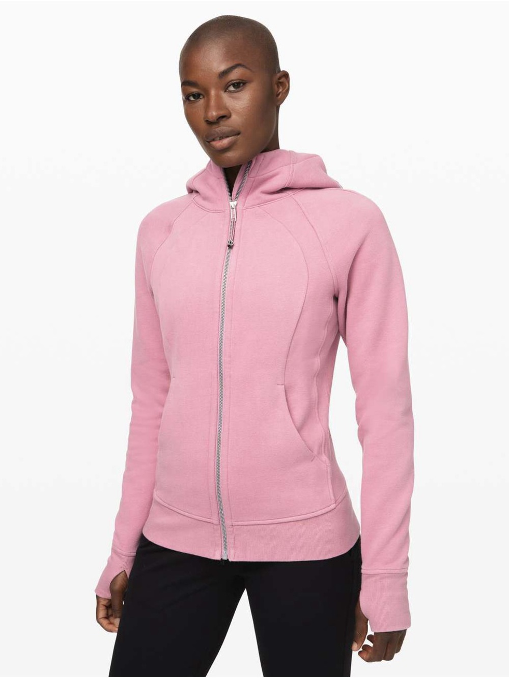lululemon athletica Pink Scuba Full-Zip Hooded Sweatshirt